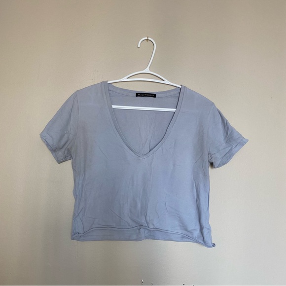 Brandy Melville Sky Blue cropped tee (O/S) - Picture 2 of 3
